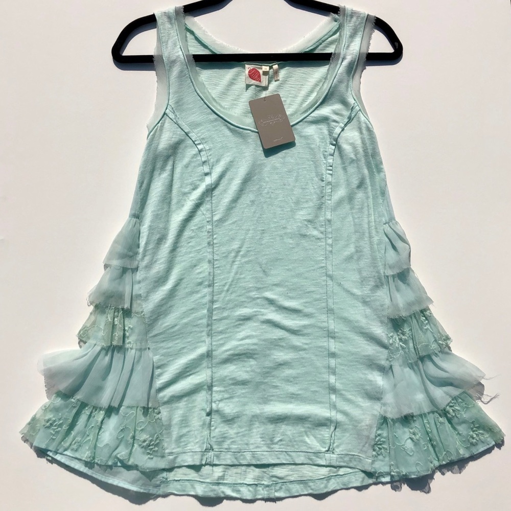 Anthro Ruffle Tank Top